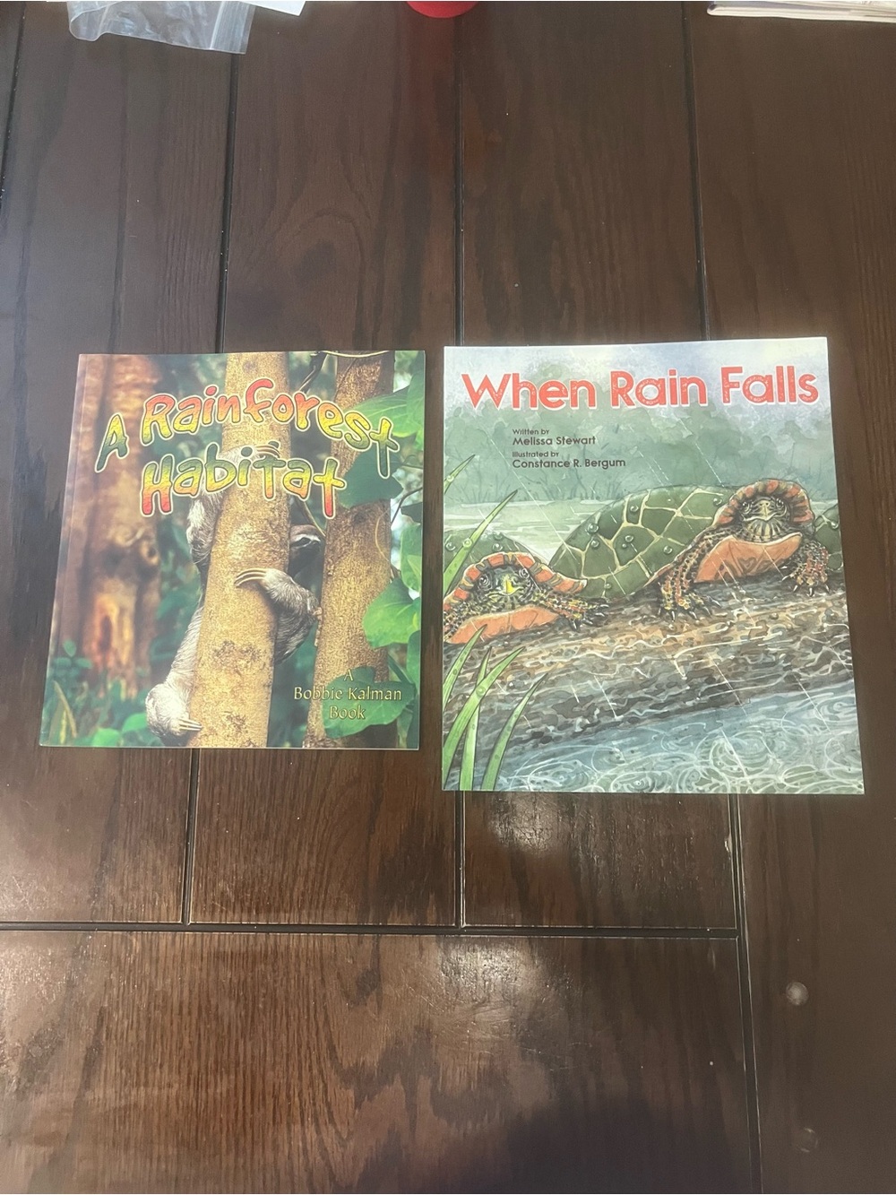 A Rainforest Habitat & When Rain Falls - 2 Children's Books - Paperbacks